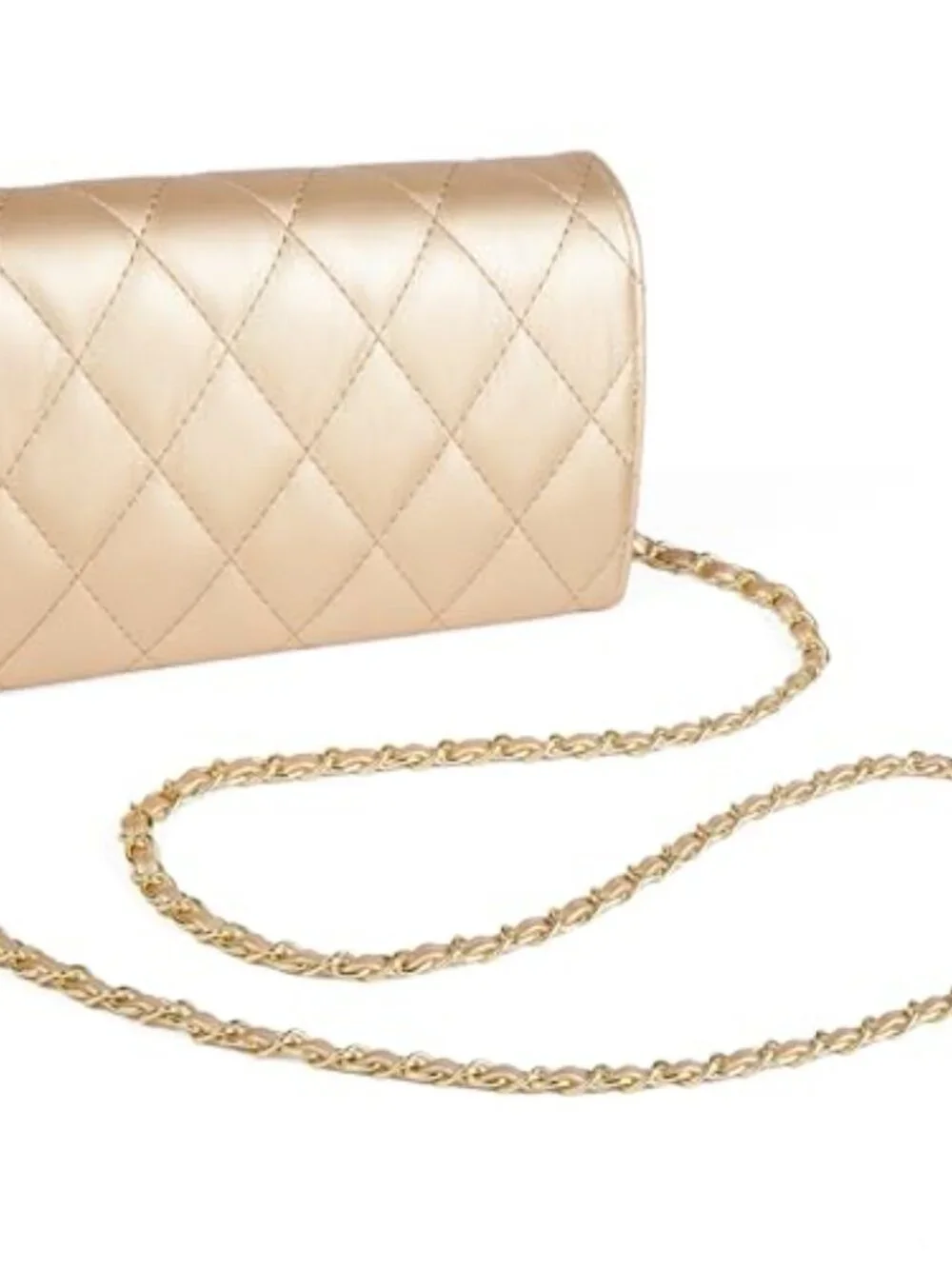 PU Leather Small Crossbody Bag Sling Purse with Chain Strap for Women